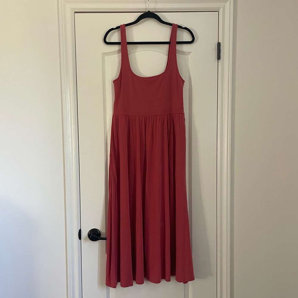 Aritzia Wilfred Coral Market Midi Dress
